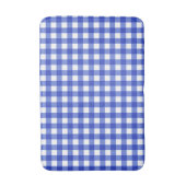 Blue Gingham Karo Badematte (Vorderseite Vertikal)