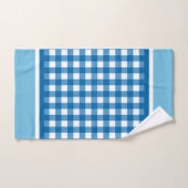Blue Gingham Karo Badhandtuch Set (Handtuch)