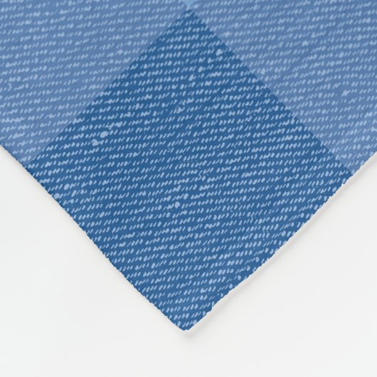 Blue Gingham Karo Fleecedecke (Ecke)