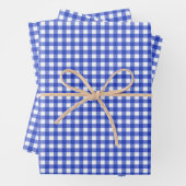 Blue Gingham Karo Geschenkpapier Set (Beispiel)