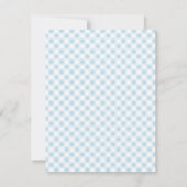 Blue Gingham Karo Personal Stationery Note Card Dankeskarte (Rückseite)