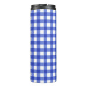 Blue Gingham Karo Thermosbecher (Rückseite)