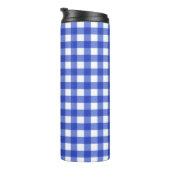 Blue Gingham Karo Thermosbecher (Nach rechts gedreht)
