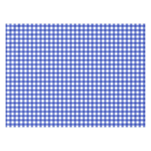 Blue Gingham Karo Tischdecke (Vorderseite (Horizontal))
