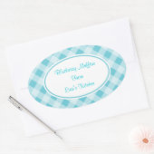 Blue Gingham Kitchen Stickers (Umschlag)