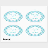 Blue Gingham Kitchen Stickers (Blatt)