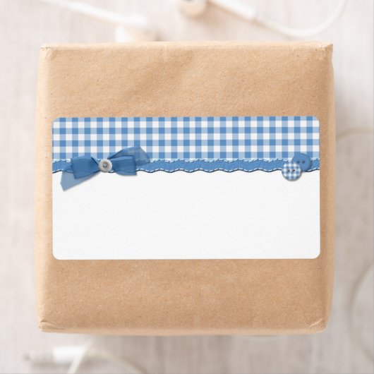 Blue Gingham Label (Insitu)