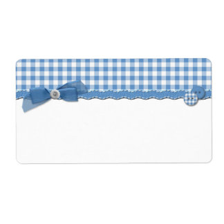 Blue Gingham Label