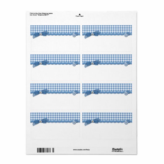 Blue Gingham Label (Vorne)