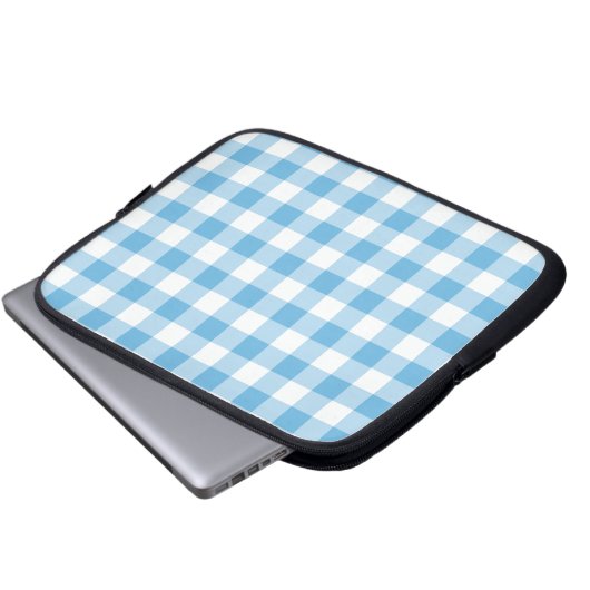 Blue Gingham Laptopschutzhülle (Vorne Knopf)
