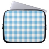 Blue Gingham Laptopschutzhülle (Vorderseite)