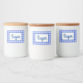 Blue Gingham Lebensmitteletikett (Flaschen)