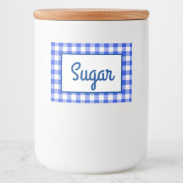 Blue Gingham Lebensmitteletikett