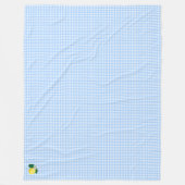 Blue Gingham Lemon Blossom Fleecedecke (Vorderseite)
