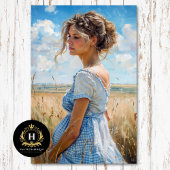 Blue Gingham Maternity | Soft Country Découpage Seidenpapier