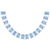 Blue Gingham Monogram Picnunting Banner (Alle)