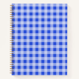 Blue Gingham Notebook Notizblock