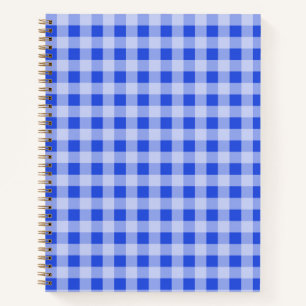 Blue Gingham Notebook Notizblock