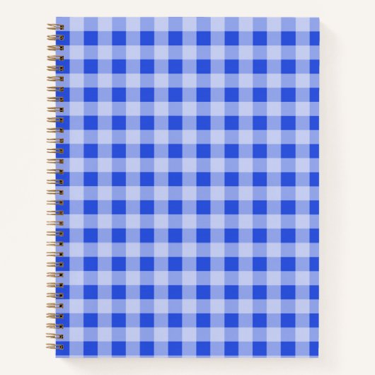 Blue Gingham Notebook Notizblock (Vorderseite)