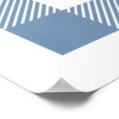 Blue Gingham Oma Meetings werden Erinnerungen Poster (Ecke)