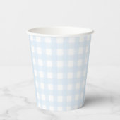 Blue Gingham Paper Cup Pappbecher (Rückseite)