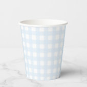 Blue Gingham Paper Cup Pappbecher (Vorderseite)