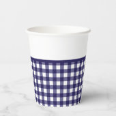 Blue Gingham Paper Cup Pappbecher (Rückseite)