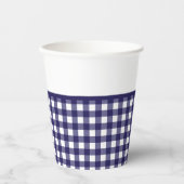 Blue Gingham Paper Cup Pappbecher (Vorderseite)