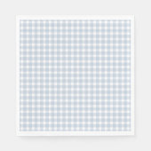 Blue Gingham Paper Napkins Serviette (Vorderseite)