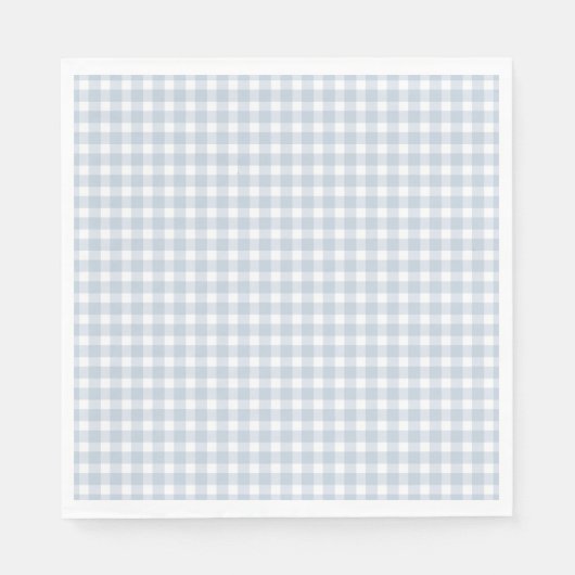 Blue Gingham Paper Napkins Serviette (Vorderseite)