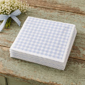 Blue Gingham Paper Napkins Serviette