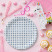 Blue Gingham Pappteller (Party)