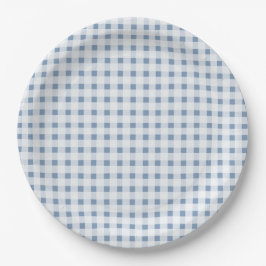 Blue Gingham Pappteller
