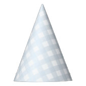 Blue Gingham Party Hat Partyhütchen (Vorderseite)