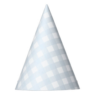 Blue Gingham Party Hat Partyhütchen