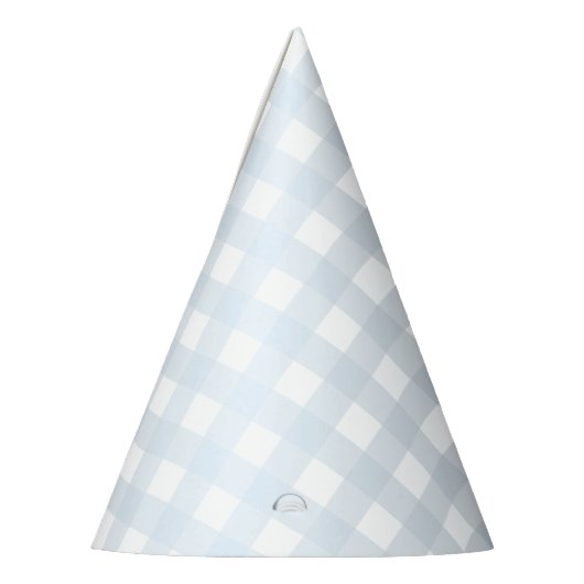 Blue Gingham Party Hat Partyhütchen (Links)