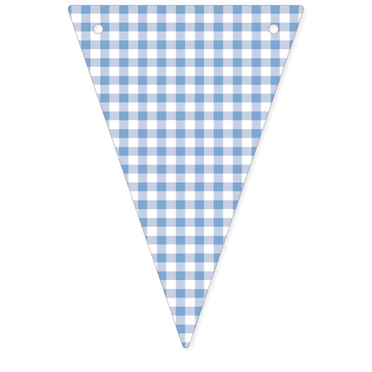 Blue Gingham Party Picnic Bunting Banner (Erste Fahne)