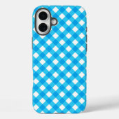 Blue Gingham Pattern Case-Mate iPhone Hülle (Rückseite)
