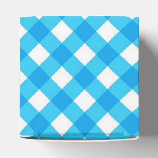 Blue Gingham Pattern Geschenkschachtel (Oben)