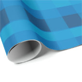 Blue Gingham Pattern Paper Geschenkpapier (Rolleneckpunkt)