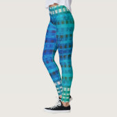 Blue Gingham Pattern Summer Leggings (Links)