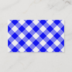 Blue Gingham Pattern Visitenkarte