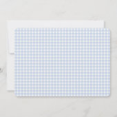 Blue Gingham Personalisiert Mitteilungskarte (Rückseite)
