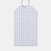 Blue Gingham Peter die Rabbit Baby Dusche MUTED BL Geschenkanhänger (Rückseite)