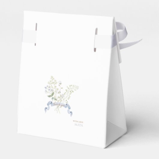 Blue Gingham Peter die Rabbit Baby Dusche MUTED BL Geschenkschachtel (Rückseite)