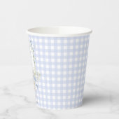Blue Gingham Peter die Rabbit Baby Dusche MUTED BL Pappbecher (Links)
