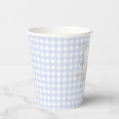 Blue Gingham Peter die Rabbit Baby Dusche MUTED BL Pappbecher (Rechts)