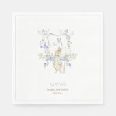 Blue Gingham Peter die Rabbit Baby Dusche MUTED BL Serviette (Vorderseite)