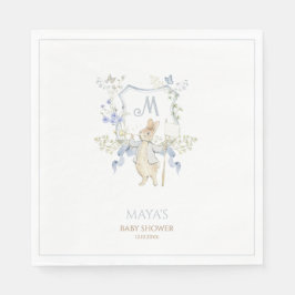 Blue Gingham Peter die Rabbit Baby Dusche MUTED BL Serviette