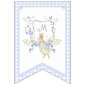 Blue Gingham Peter die Rabbit Baby Dusche MUTED BL Wimpelkette (Dritte Fahne)